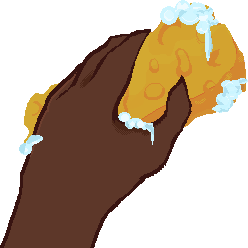 Sponge with soap